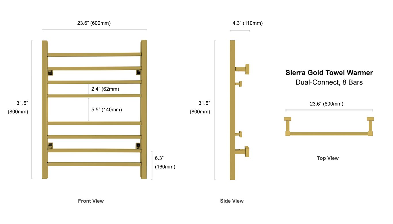 Sierra Gold Dual Connection Dimensions