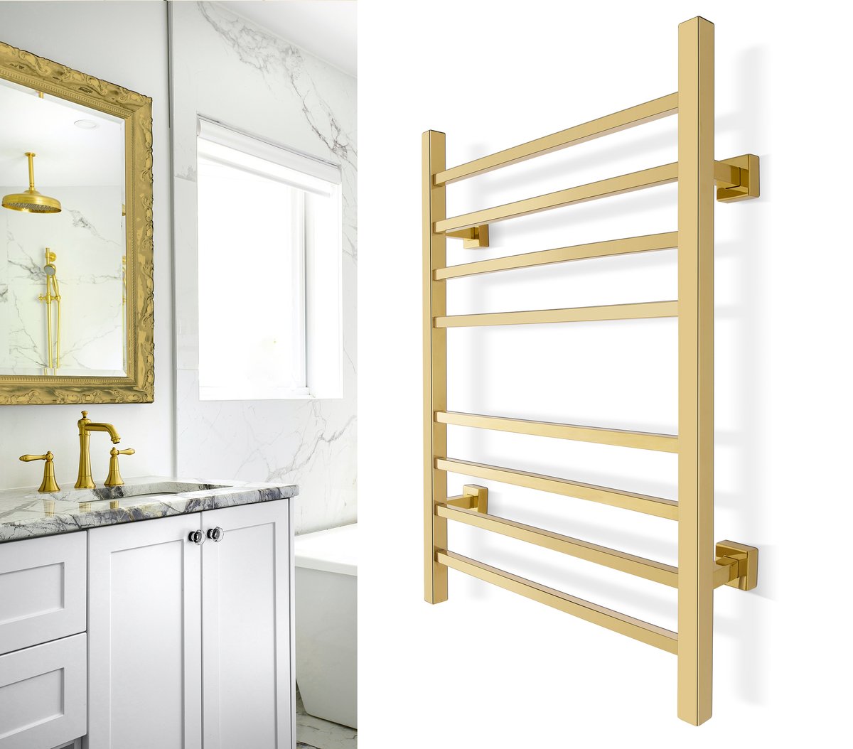 Gold towel rail next hot sale