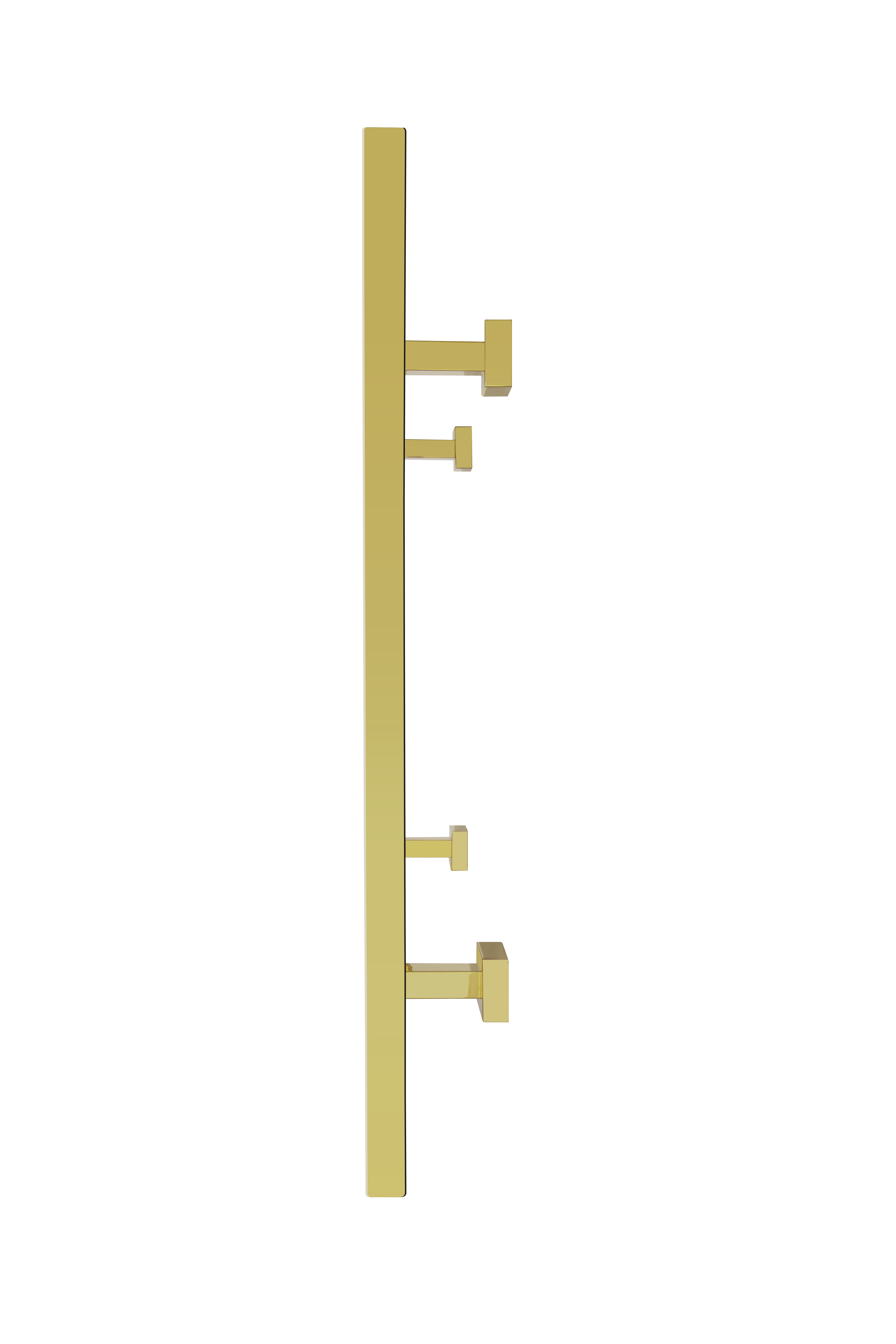 Sierra Towel Warmer, Polished Gold, Dual Connection, 8 Bars