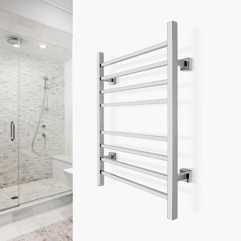 Sierra Polished Towel Warmer Landing Page Image on Wall Square