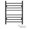 Sierra Towel Warmer, Black, Dual Connection, 8 Bars TW-SR08KS-HP