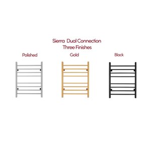 Sierra Towel Warmer: Versatile Dual Connection Bathroom Heating