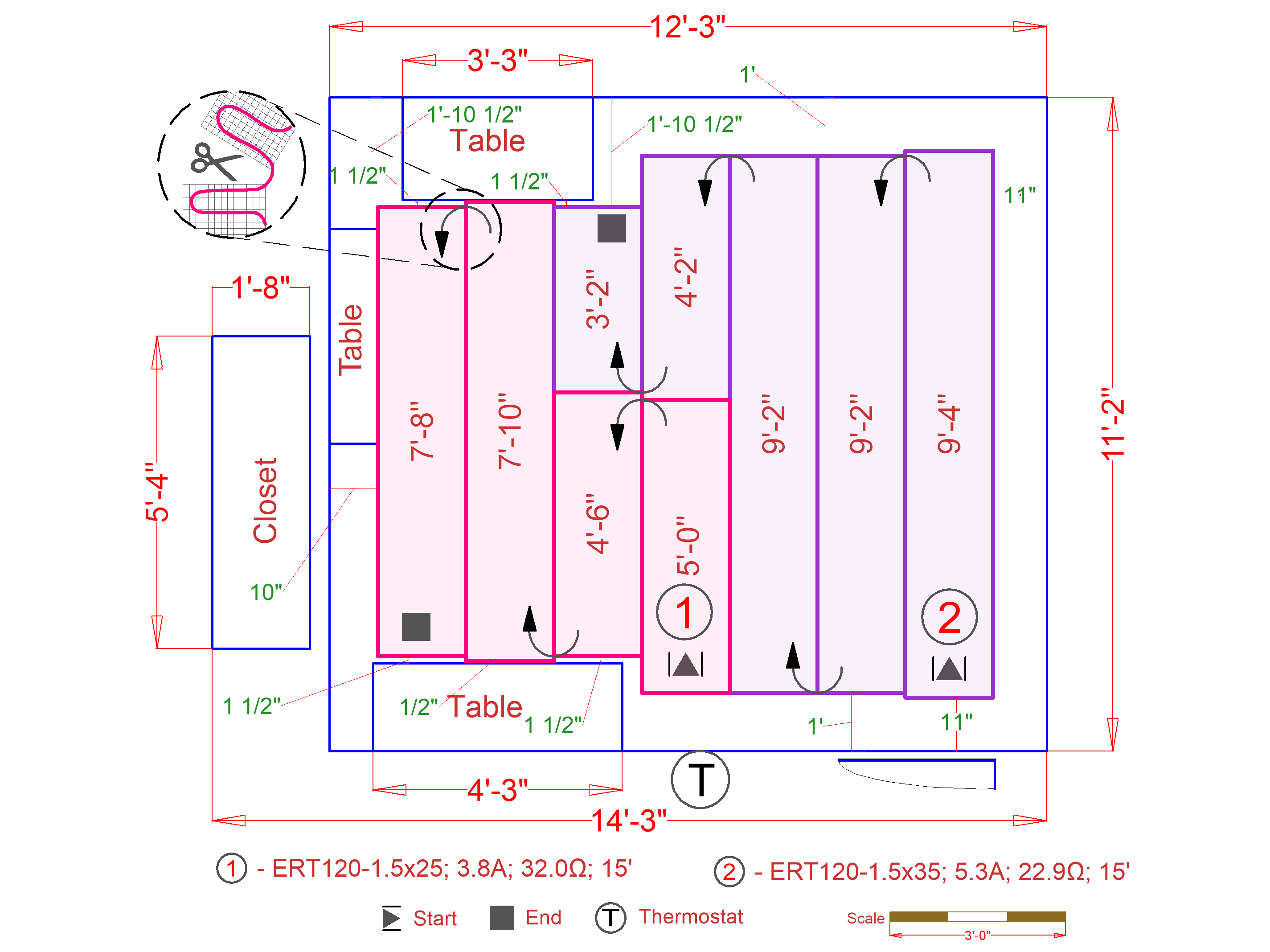 Simpsons Floor Heating SmartPlan Lisa's Room