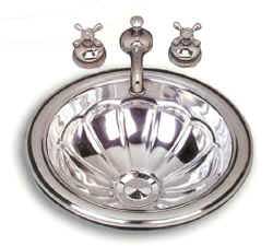 Dual Faucet Chrome Plate Sink and Basin