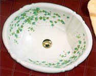 Green Leafed Ceramic Bowl