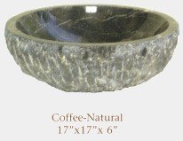 Coffee Natural Stone Sacramental Decorated Bowl