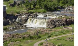 Sioux Falls SD landmark waterfall