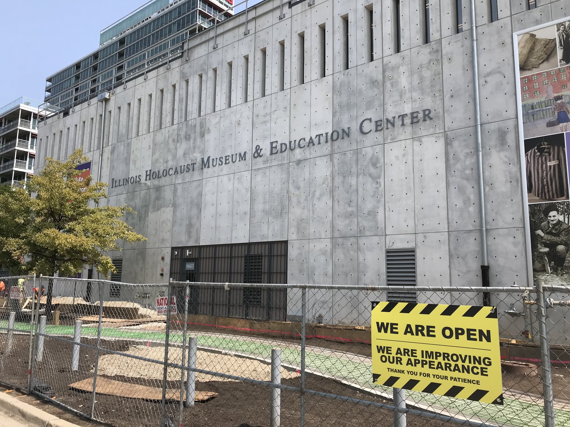 Skokie IL Holocaust Museum Snow Melt Installation building