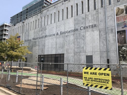 Skokie IL Holocaust Museum Snow Melt Installation building