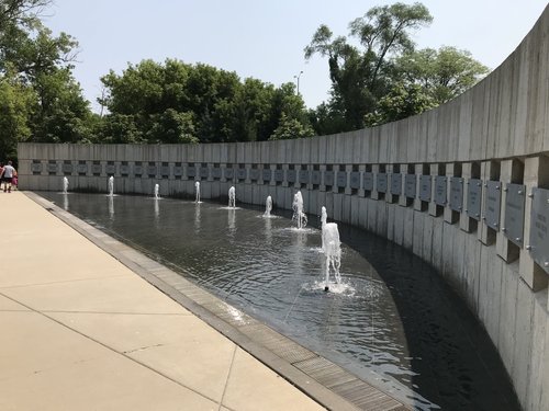 Skokie IL Holocaust Museum Snow Melt Installation Fountain View