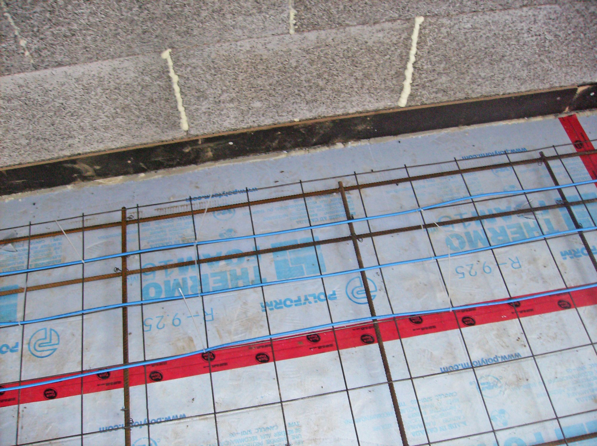 Slab Heating Cable Install Closeup ORANGEVILLE, ON