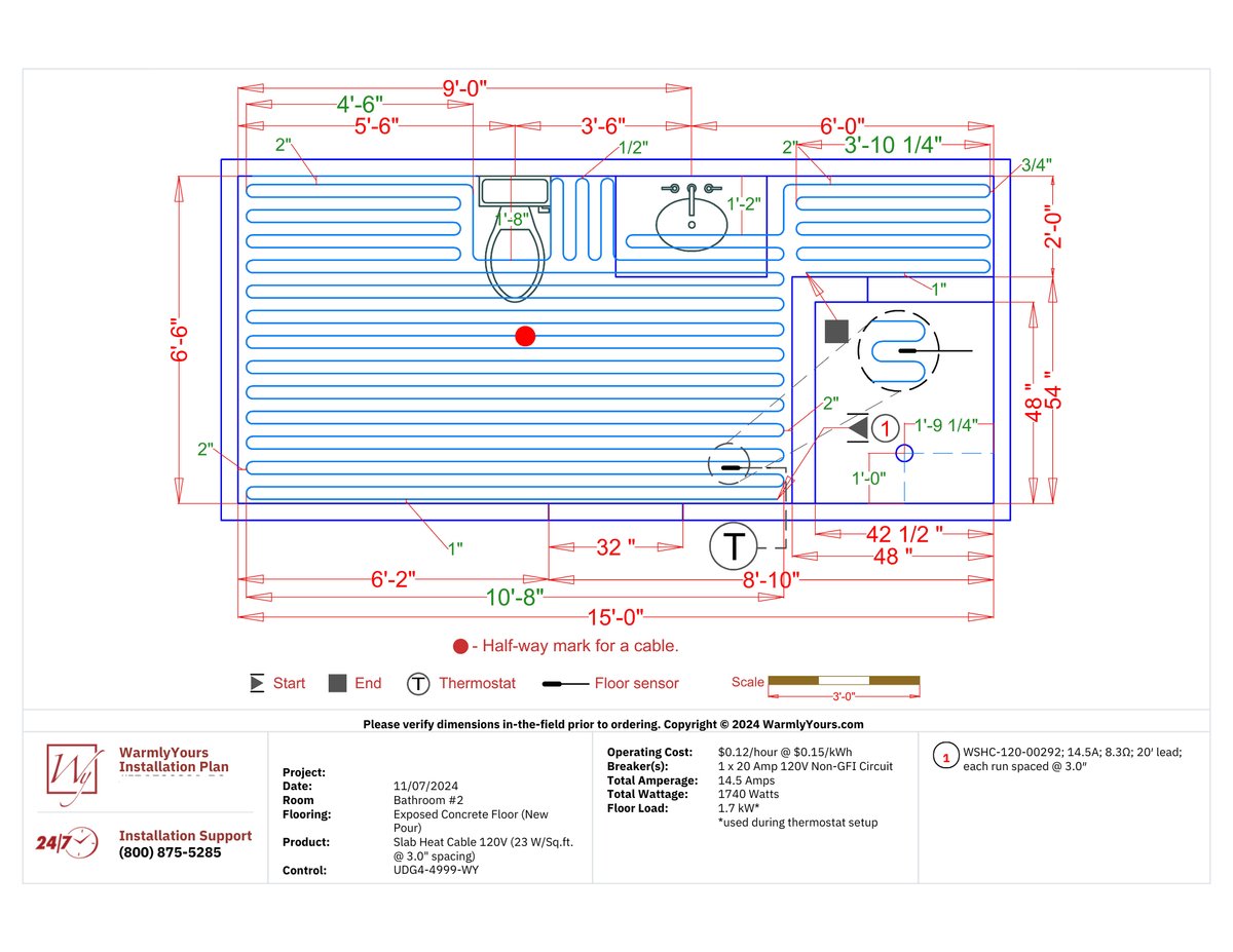 Slab Heating Cable smartplan for product pages