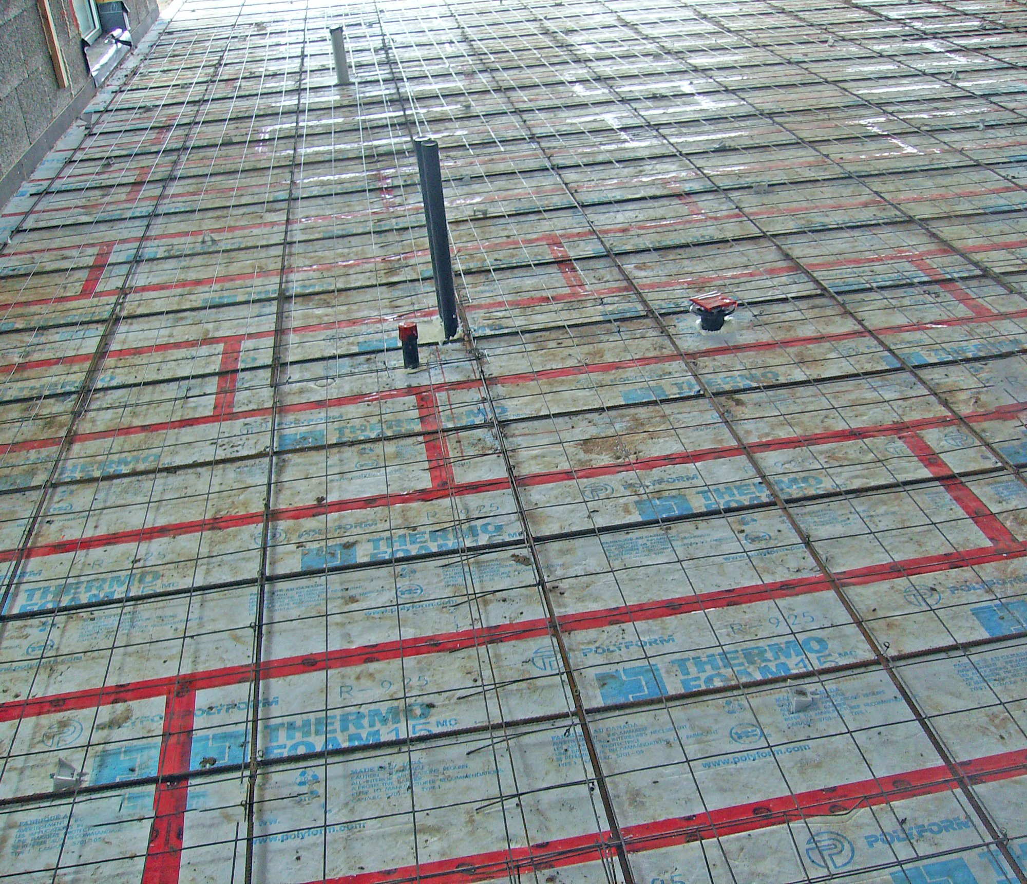 Slab Heating Install Rebar Shot wide shot ORANGEVILLE, ON