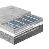 Slab Heating Mats for floor heating Cross Section with dimensions