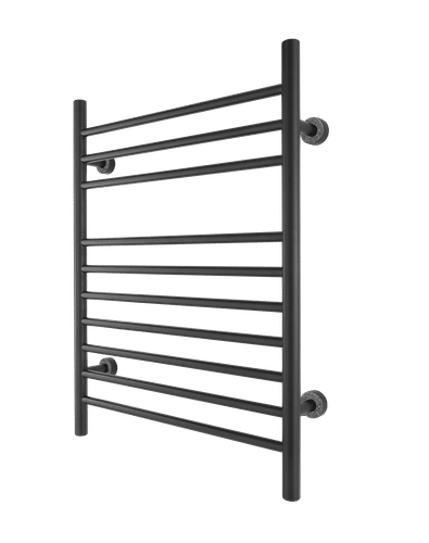Infinity matte black towel warmer - wall mounted