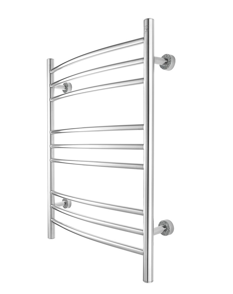 Polished Towel Warmer with Slate Austrian Crystal Accents