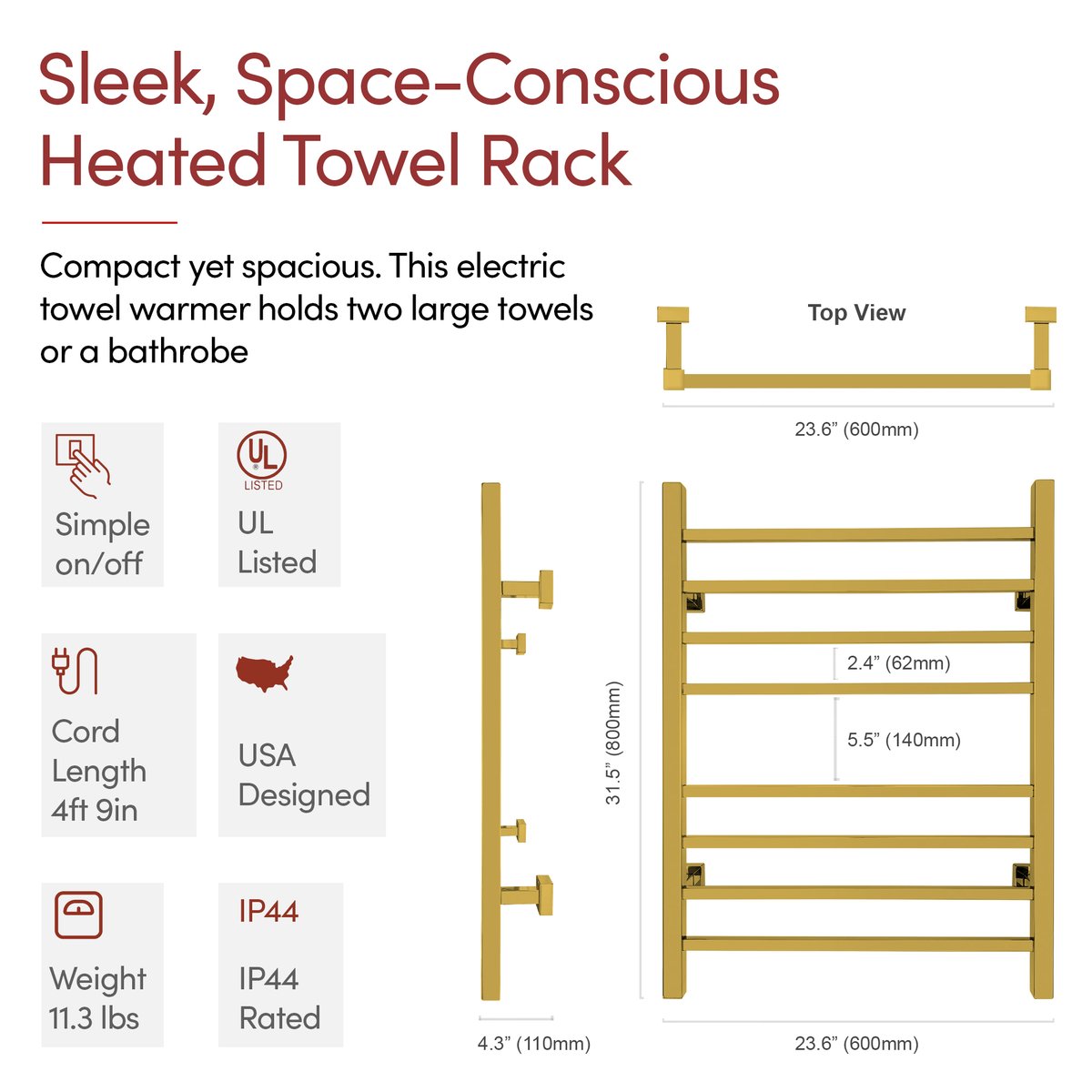 Sleek Heated Sierra Gold