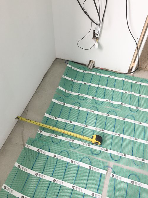 heated bathroom floor installation (2)