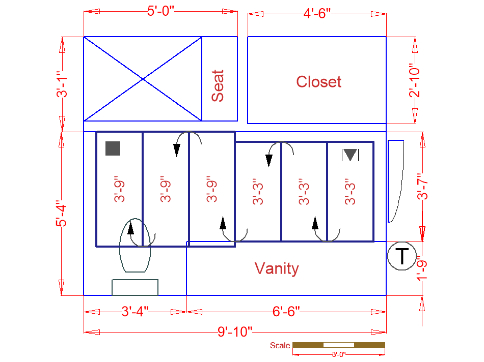 Small bathroom floorplan