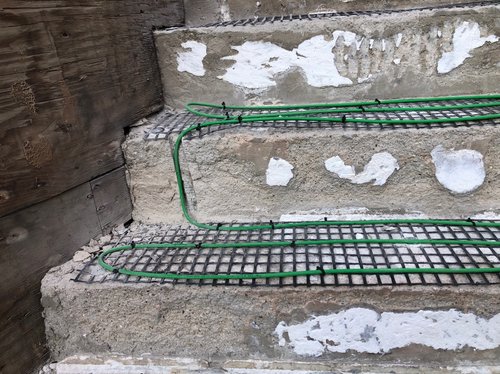 SmartInstall for Snow Melt Cable on Stairs and Landing between steps