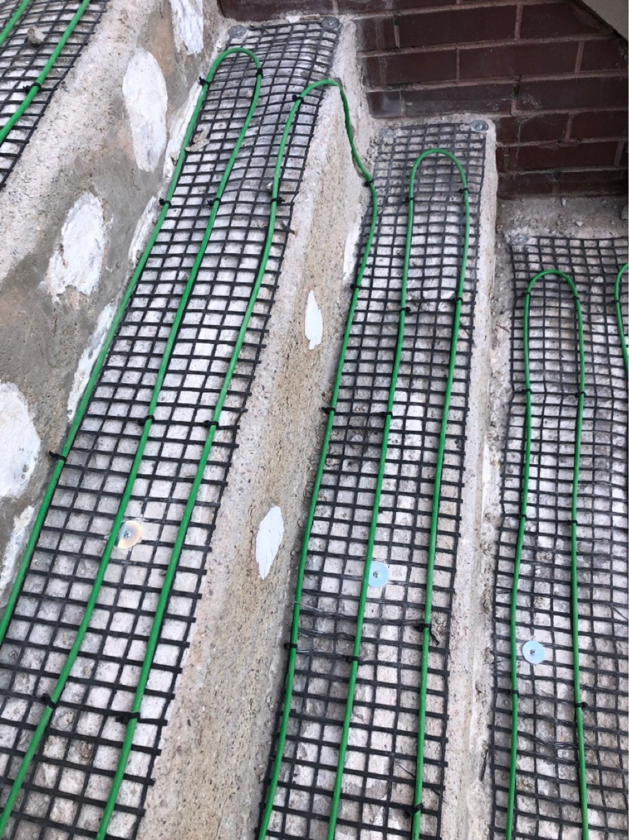 SmartInstall for Snow Melt Cable on Stairs and Landing side view