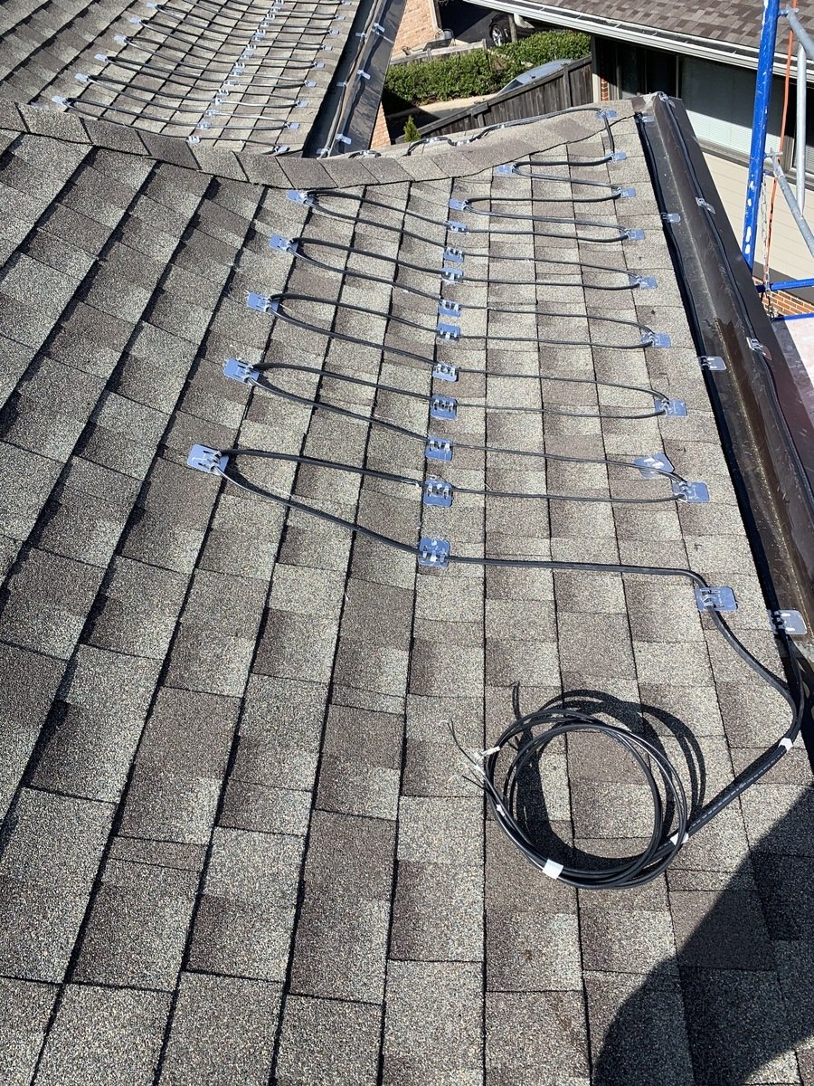 SmartInstall for Roof & Gutter System for Lake Bluff Village Hall cable run