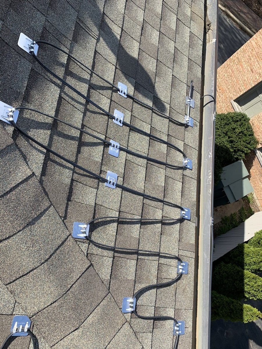 Roof & Gutter Deicing System Showcase in Lake Bluff, IL. 350 Feet