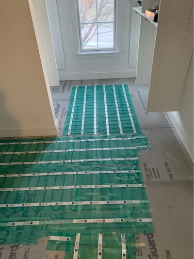 SmartInstall of Floor Heating for a Master Bathroom CARY, IL