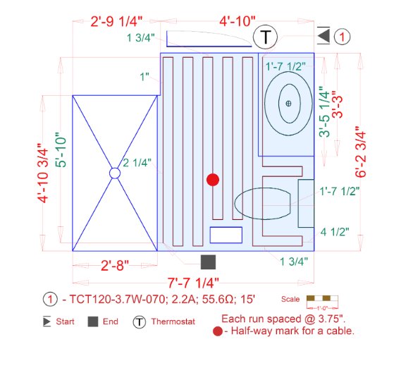 SmartPlan for Phil Green Prodeso Bathroom Installation with Heating Cable