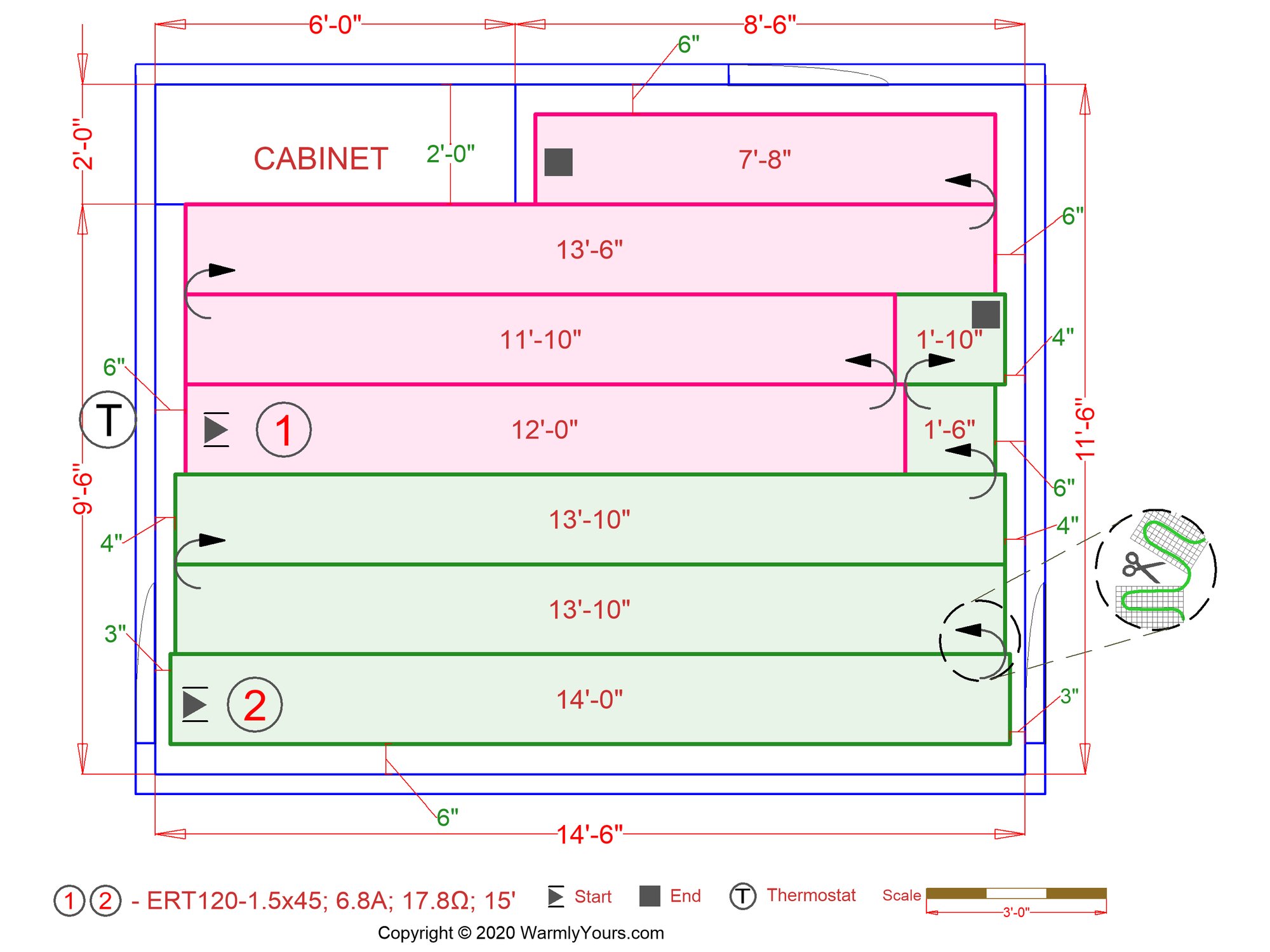 SmartPlan for VSO Contracting Guest Room Den with Floating Floor Heating System NORTH VANCOUVER, BC
