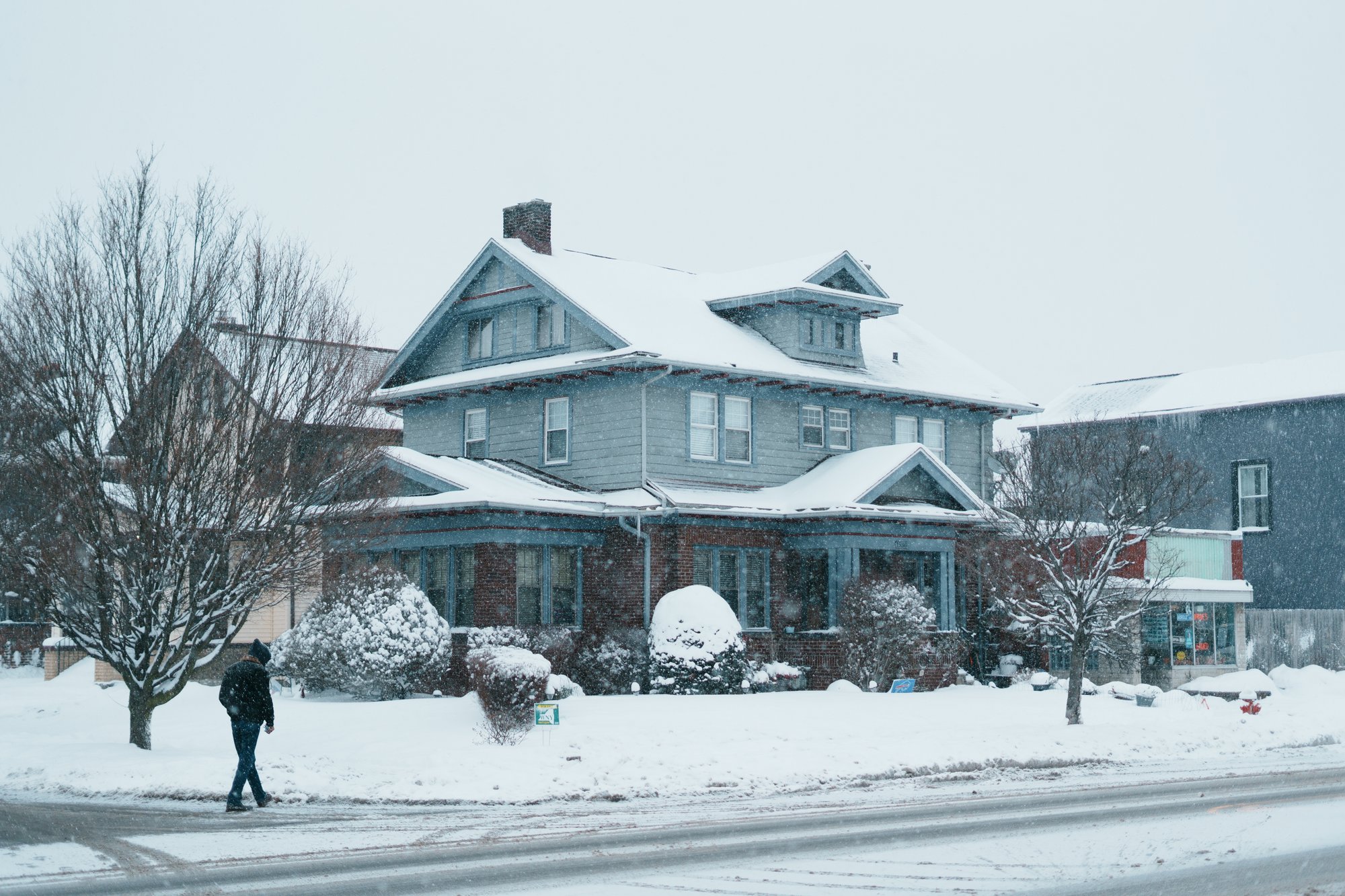 Snow Covered House in Buffalo, NY