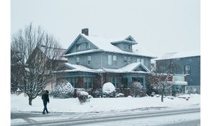 Snow Covered House in Buffalo, NY