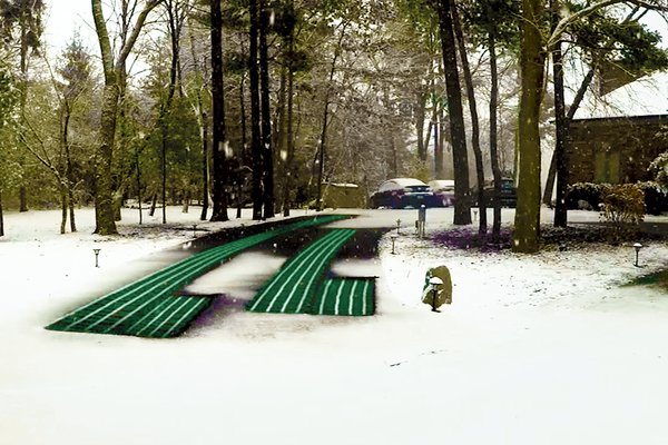 Snow Melt Driveway Timelapse Video Background