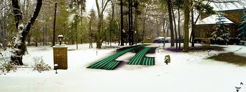 Snow Melt Driveway Timelapse Video Background