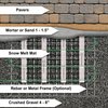 Snow melt mat cross section with pavers