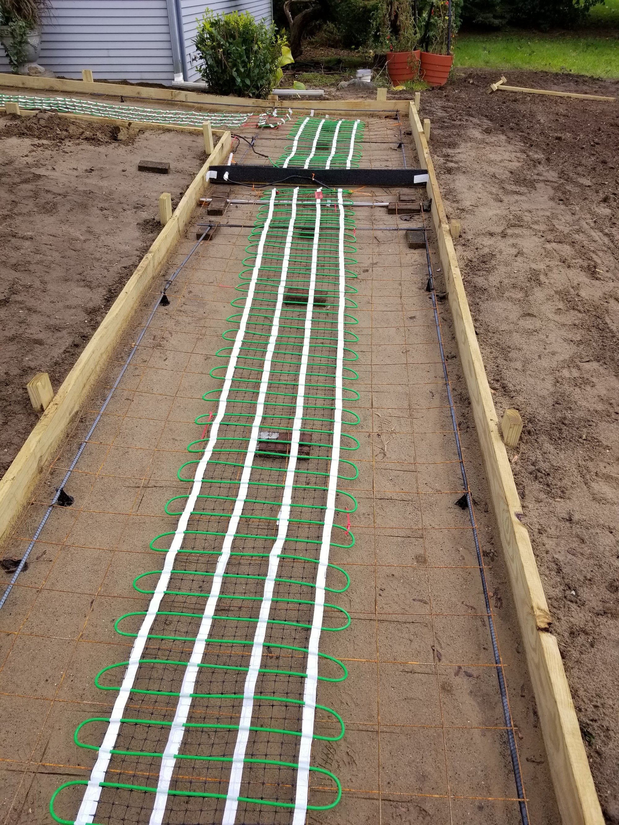 Snow Melt Mat for Heated Concrete Walkway Installation