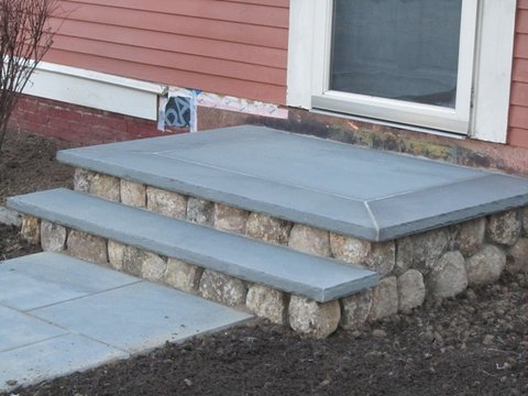 Snow Melt Outdoor Stairs Finished heated stairs