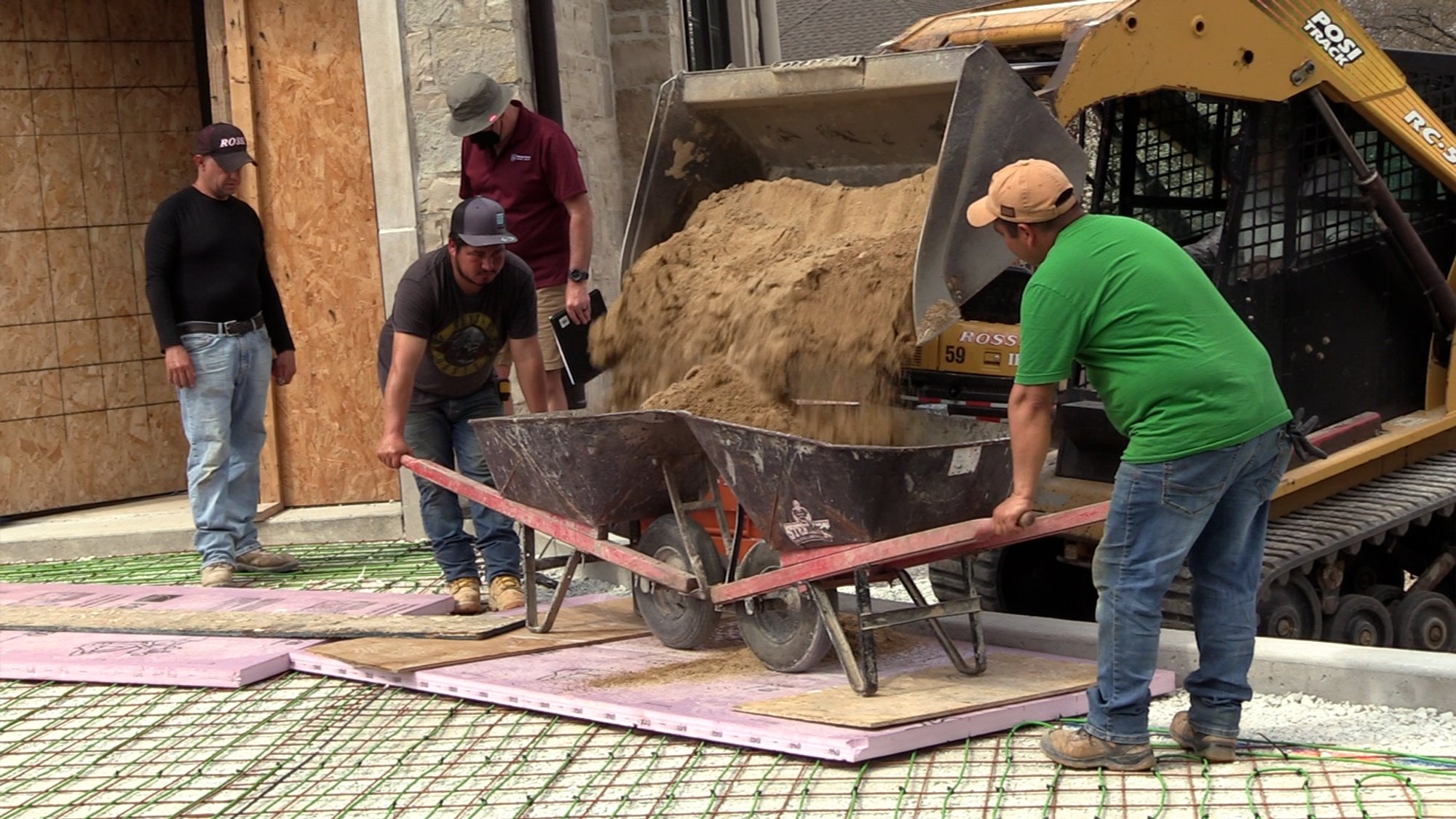 Snow Melt SmartInstall for Heated Driveway pouring sand MELROSE PARK, IL