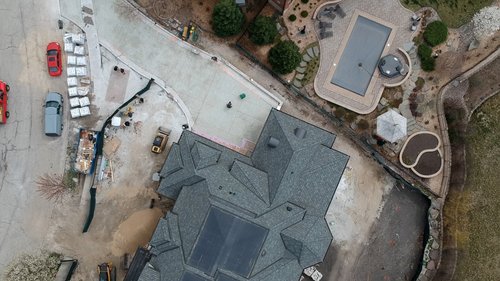 Snow Melt SmartInstall for Heated Driveway aerial over roof MELROSE PARK, IL