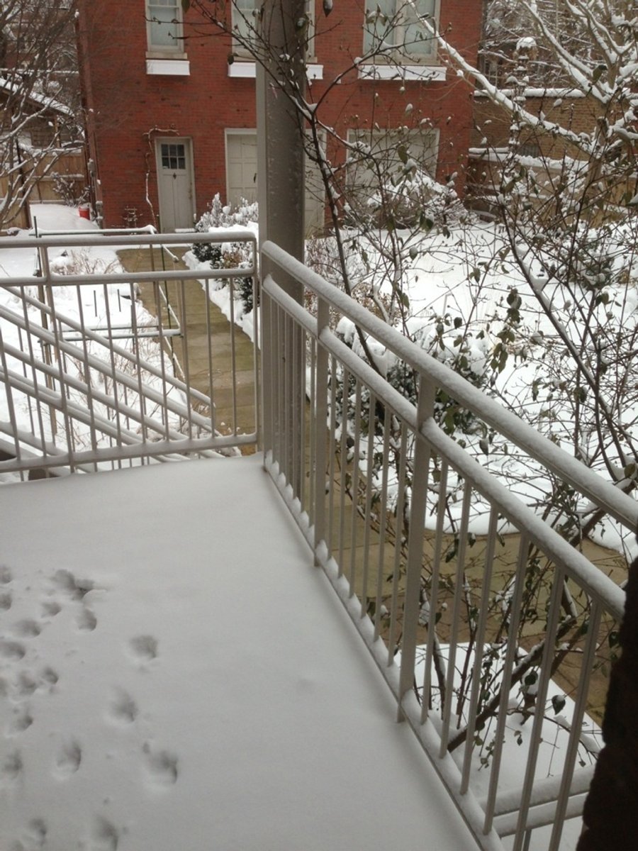 Snow melt system for concrete walkway during winter