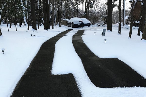 Snow Melt Tire Tracks Install for Heated Driveway