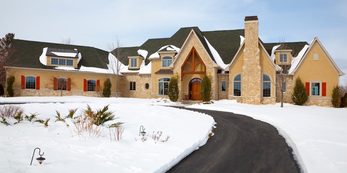 Snow melted driveway