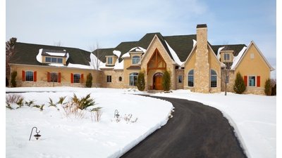 Snow melted driveway
