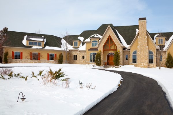 Snow melted driveway