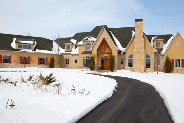 Snow melted driveway