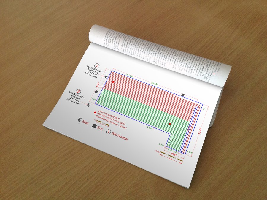 Snow Melting Cable Design Layout
