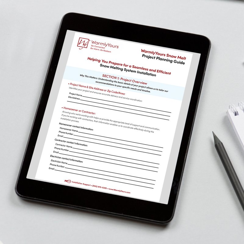 Snow Melting Project Planning Guide Form (English)