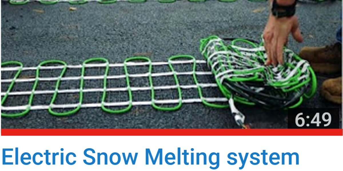 Snow melting installation video