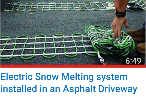 Snow melting installation video