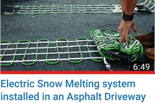 Snow melting installation video